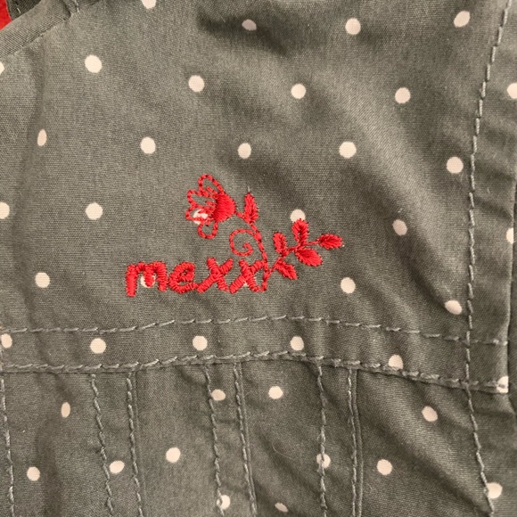 Mexx , girl size 9-12 months, charcoal grey white polka dot spring/fall jacket - Picture 4 of 13